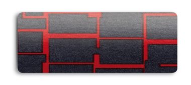 Stoff Jalousien Maßanfertigung J1721 rot/schwarz